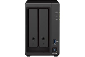 Synology DS723+ 2-Bay Diskstation NAS (AMD Ryzen™ 4 Threads R1600 Dual-Core 2GB Ram 2xRJ-45 1GbE LAN-Port) 24TB Bundle with 2X 12TB Seagate IronWolf