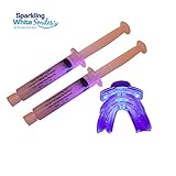 Sparkling White Smiles Hands-Free Teeth Whitening LED Accelerator with Plug-In Soft Tray | Accelerates Tooth Whitening & Maximizes Results | 1 Whitening Light Combo + Two 10ml Whitening Gel Syringes