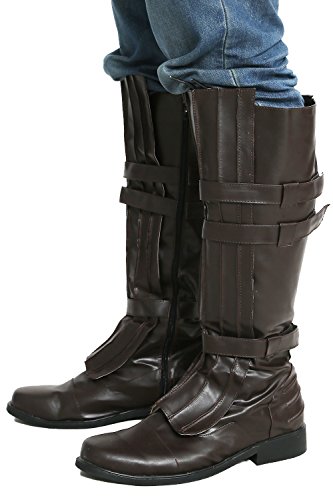 Anakin Skywalker Boots Deluxe Brown PU Shoes Star Cosplay Wars Costume Xcoser - Image 4