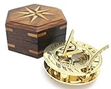 THOR INSTRUMENTS Nautical Solid Brass Round Sundial