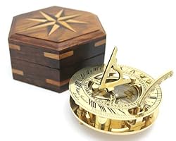THOR INSTRUMENTS Nautical Solid Brass Round Sundial