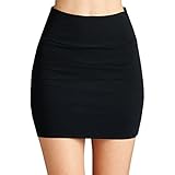 Fashionazzle Women's Casual Stretchy Bodycon Pencil Mini Skirt