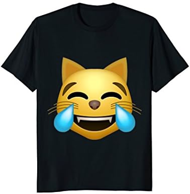 Cry of Joy Cat Face Emoji T-Shirt