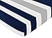Fitted Crib Sheet for Navy and Gray Stripe Baby/Toddler Bedding - Stripe Print