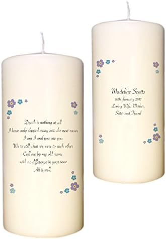 PERSONALISED Ivory FOREVER REMEMBERING CANDLE Memorial Gift for Her Him Gifts and Presents for my Dad Mum of & Nan Baby Sister Son Daughter Brother Husband Wife Novelty candles idea in loving memory memoriam Christmas Birthday