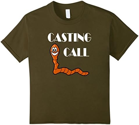 unisex-child Casting Call Worm T Shirt - Gardening Vermiculture Funny 4 Olive