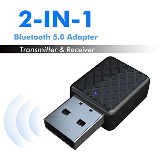 Audio Transmitter Receiver Adapter USB 2 in 1 5.0 Bluetooth Music AUX Receiver Adapter Black Wireless Car Launch