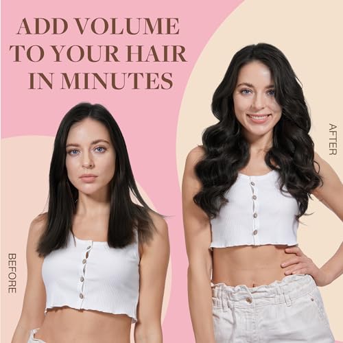GOO GOO Natural Hair Clip in Extensions, 9pcs 150g 40cm Natural Black Hair Extensions Natural Hair