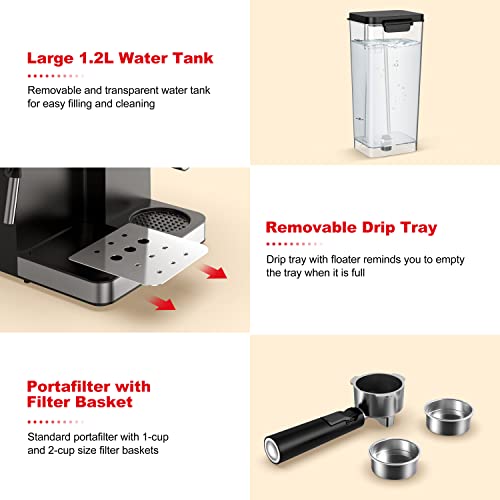 Galanz 2in1 Pump Espresso Machine & Single Serve Coffee Maker with