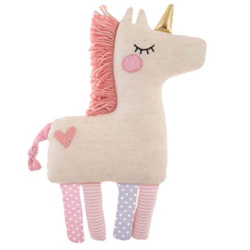 Stephen Joseph, Flatsies, Soft Stuffed Toy, Stuffed Doll for Child or Toddler, Toy Room or Kids Bedroom Decor, Great Gift for Kids, Luna Unicorn