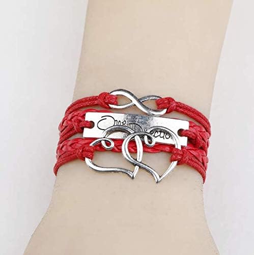 Fashion Infinite Bracelet Leather Knit Rope Love One Direction Heartpunk Charms