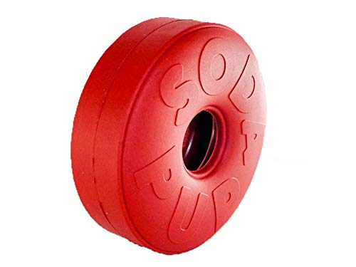 SodaPup - Natural Rubber Life Ring - Chew Toy - Treat Dispenser - Made in USA - for Heavy Chewers - Red - Large