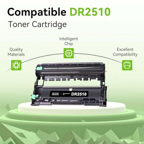 Swiss Toner DR2510 Drum Compatible for Brother TN2510XL TN2510 MFC-L2835DW HL-L2400DWE DCP-L2620DW DCP-L2627DW DCP-L2660DW MFC-L2800DW MFC-L2860DW
