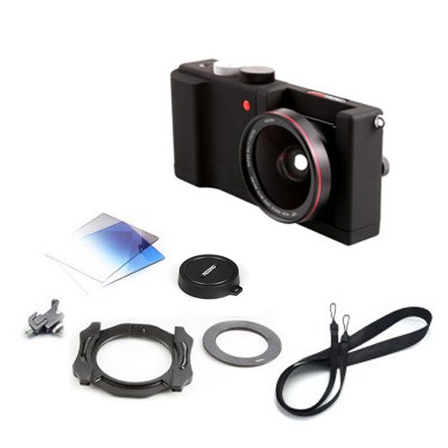 Kamerar Koziro Cinema Mount Mark II - Lens Mount Rig System for Smartphones, Interchangeable Lens, Adjustable Camera Housing, Cold Shoe and Tripod Mount, Black