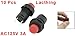 Uxcell a13052100ux0038 Round Red Push Button Switch (Pack of 10)