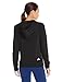adidas Women's Essentials Linear Full Zip Fleece Hoodie, Black/White, Large