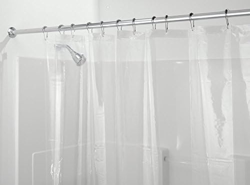 Mildew Resistant Anti-Bacterial PEVA Shower Curtain Liner, 72x72 Clear - Non Toxic, Eco-Friendly, No Chemical Odor, Rust Proof Grommets