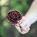 Personalized Gift Hand-Forged Wrought Iron Red Metal Rose - Valentine's Day Gift
