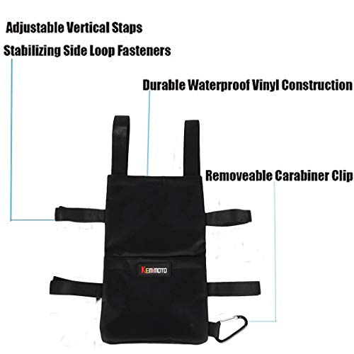 kemimoto Crutch Bag, Crutch Accessory Pouch Tote with Extra Pocket Lightweight Washable Crutch Pouch for Crutches User Storage Loose Items
