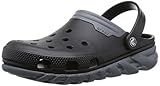 crocs Unisex Duet Max Clog, Black/Charcoal, 8 M US Men / 10 M US Women