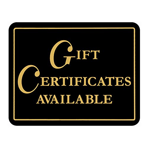 Gift CERTIFICATES Available - Retail Store Merchandise Business Sign - Durable Plastic 7"x 5,5" Store Sign - Boost Sales with Attractive and Elegant Display Signs - Promote Business at Retail Stores - Thumbnail 4