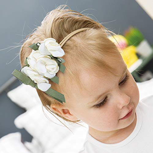 image for Baby Girl Headbands Bows flowers,3 Pack Hair Accessories for Newborn I