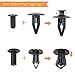 EZYKOO 425 pcs Plastic Rivets-19 Popular Sizes Car Door Panel Clips Kit Upholstery Fasteners Removal Tool GM Ford Toyota Honda Chrysler