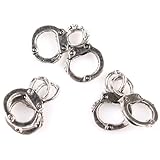 30x Charms Small Handcuffs Antique Silvery Alloy Handmade Findings Fit Making Crafts