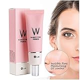 GL-Turelifes W-Airfit Pore Primer Face Makeup Base Pink Isolation Cream Invisible Pore,Cover Acne Marks,Smooth Skin,Oil Control Moisturizing Essence Concealer Foundation