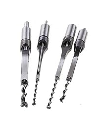 Juego de 4 brocas para taladros cuadrados de carpintería de 1 4, 5 16, 3 8, 1 2 pulgadas, Juego de 4 piezas