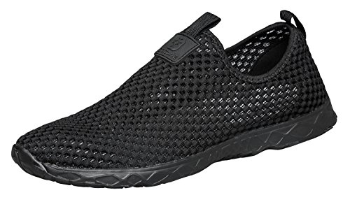 Dlgjpa Mens Lightweight Quick Drying Aqua Water Shoes Black 43