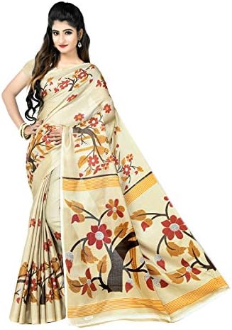Art Silk With Blouse Piece Piece Saree