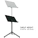PARTYSAVING Orchestra Sheet Music Stand with Heavy Duty Black Metal Folding Design, 48.5-inch Tall, APL1359