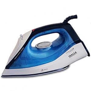 Inalsa Hercules 1400 W Steam Iron, Non-Stick Sole Plate, Self-Clean Function, 250 ml Water Tank (Blue/Grey)