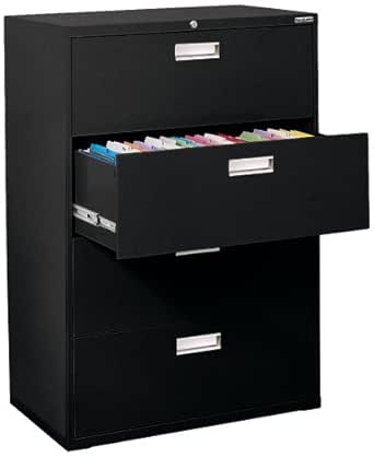 Amazon Com Sandusky Lee 600 Series Lateral File Steel 4 Drawer Cabinet 36 Width X 53 1 4 Height X 19 1 4 Depth Black Lf6a364 09 Industrial Scientific