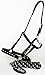 PRORIDER Nylon Equine Horse Halter Lead Rope Noseband Tack Black Bling 606145thumb 1