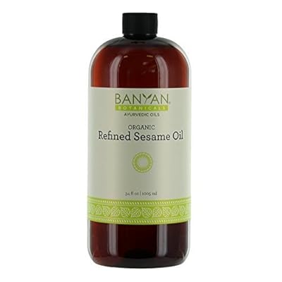 Banyan Botanicals Refined Sesame Oil - USDA Organic, 34 oz - Unscented Traditional Ayurvedic Oil For Massage
