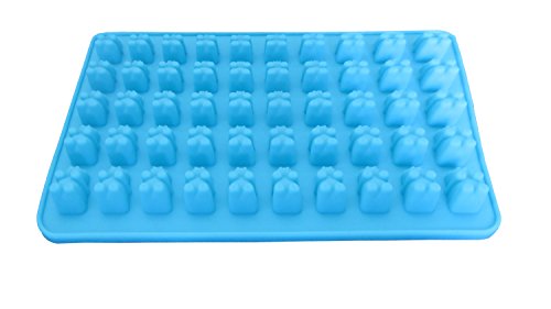 2 Pack 50 Cavity Silicone Gummy Bear Candy Chocolate Mold With a Bonus Dropper Making Cute Gift For Your Kids