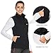 MIER Women's Lightweight Softshell Vest Front-Zip Outdoor Water-Resistant Vest with 7 Pockets, Fleece Lined, Black