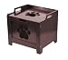 Paw Decor Walnut Wooden Toy Box