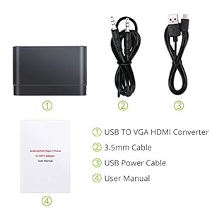 LiNKFOR Convertitore USB a VGA HDMI Dual Display con Funzione Bluetooth Adattatore USB C a HDMI VGA 3.5mm HD… - immagine 8
