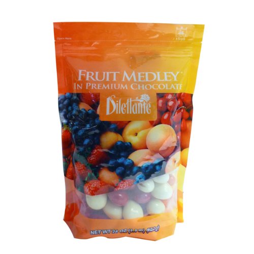 Chocolate Covered Fruit Medley Dragées - 24oz Pouch - by Dilettante (2 Pack) - Thumbnail 6