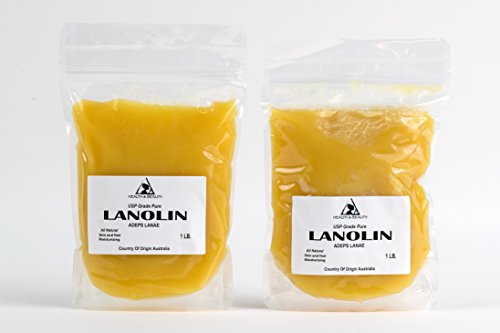 Lanolin Anhydrous USP Grade Ultra Refined 100% Pure Skin Lip Moisturizing 2 LB