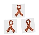 12 Orange Ribbon Awareness Tattoo Stickers KIDNEY, LEUKEMIA, MULTIPLE SCLEROSIS