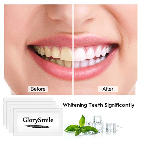 GlorySmile Professional Teeth Whitening Strips kit with Blue LED Light Dental Whitener Professional & Express Whitening Strips Kits Whitener Strips