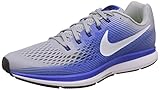 NIKE Men's Air Zoom Pegasus 34 Wolf Grey/White Racer Blue Running Shoe 12 Men US