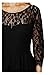 CA Fashion Women's 3/4 Sleeve Twinset 2 PCs Lace Asymmetrical Hem Dress Black Large