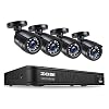 ZOSI H.265+1080p Home Security Camera System,8 Channel 5MP-Lite CCTV DVR with 4 x 1920TVL Weatherproof Surveillance…
