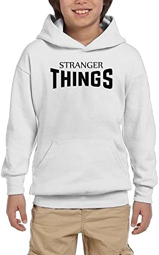Stranger Things Youth Pullover Sweatshirt Hoodie With Pockets For Boys Girls White