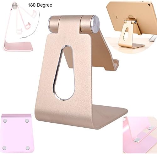 Kingox Aluminum Alloy Multi-Angle Univiersal Stand Adjustable Cell Phone Holder Supporter for Tablets, Smartphones,iPhone8 Iphone X, iPad, Samsung etc (Gold)